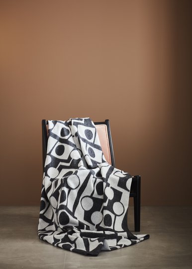 ILMA - Throw Wool/Cashmere White/Black