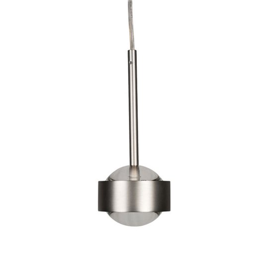LED-hänglampa Puk Drop Solo, nickel matt