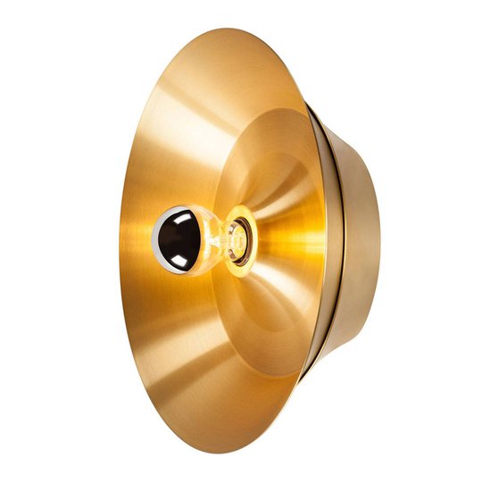 SLV Bato 35 vägglampa E27 mässing borstad