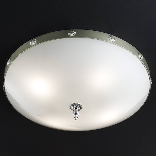 Glastaklampa Elegantia i krom