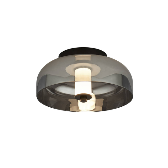 LED-taklampa Frisbee med glasskärm