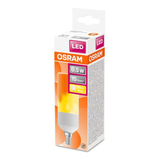OSRAM Stick Flame LED-lampa E14, 0,5 W 1 500 K
