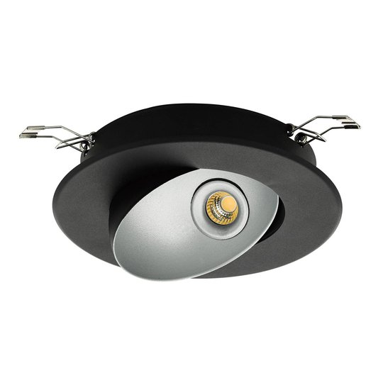 LED-inbyggnadsspot Ronzano 1 svart-silver