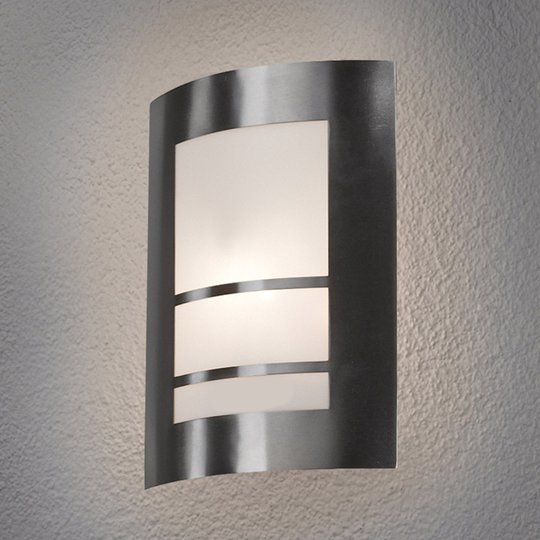Vacker LED-utomhusvägglampa Katalea i silver