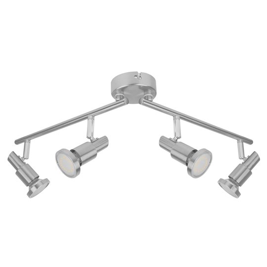 LEDVANCE Niclas LED-spotlight, nickel, 4 lampor