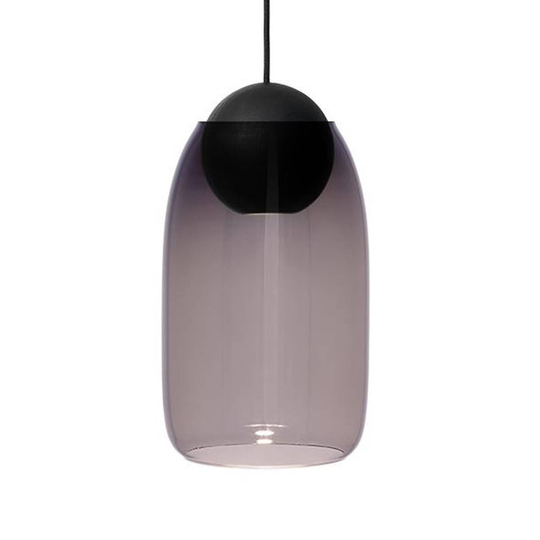 Mater Liuku Ball häng trä svart glas violett