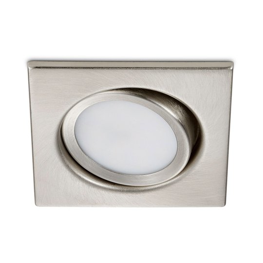 Lutbar LED-inbyggnadsspot Rila, nickel matt