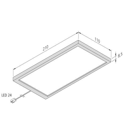 LED-bänklampa Sky 3-pack 3 000 K svart