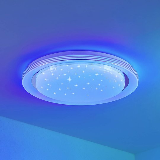 Lindby Mizuni LED-taklampa, RGBW, CCT, 48 cm