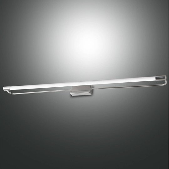 LED-vägglampa Rapallo, krom, IP44, 80 cm