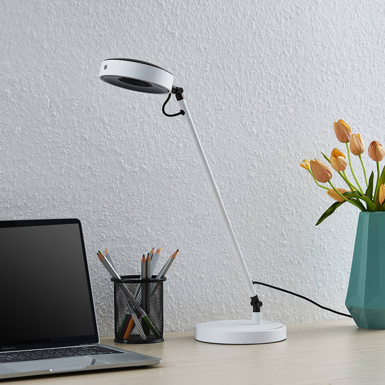 Lucande Vilana LED-skrivbordslampa, vit