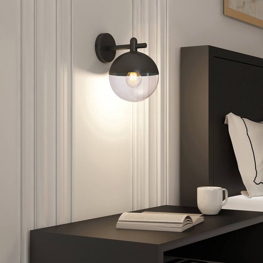 Lucande Dustian vägglampa, glaskula