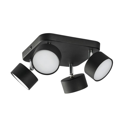 Takspotlight Clark, 4 lampor, svart