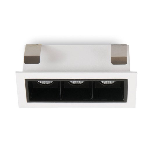 LED-inbyggnadsspot Sound 3 30° med ram, vit