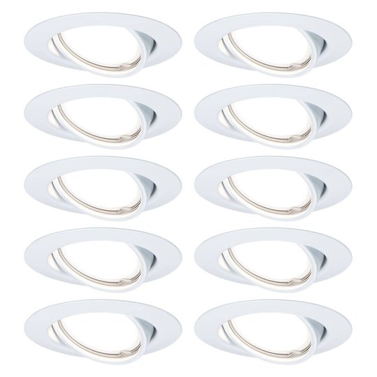 Paulmann Base inbyggnadsspot i 10-pack vit matt