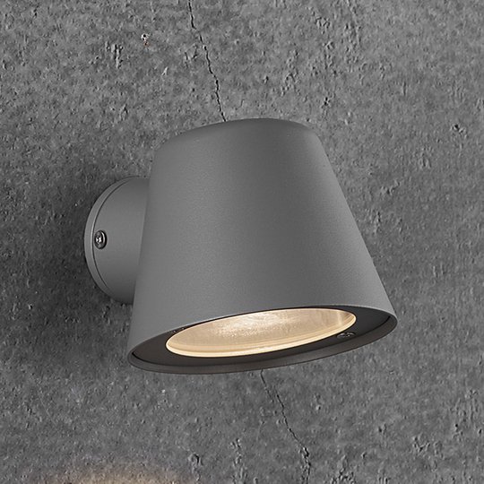 Utomhusvägglampa Aleria, grå
