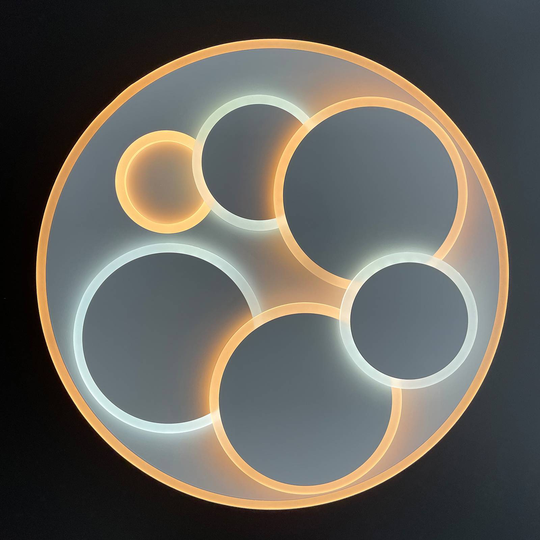 LED-taklampa Dots, tunable white, dimbar