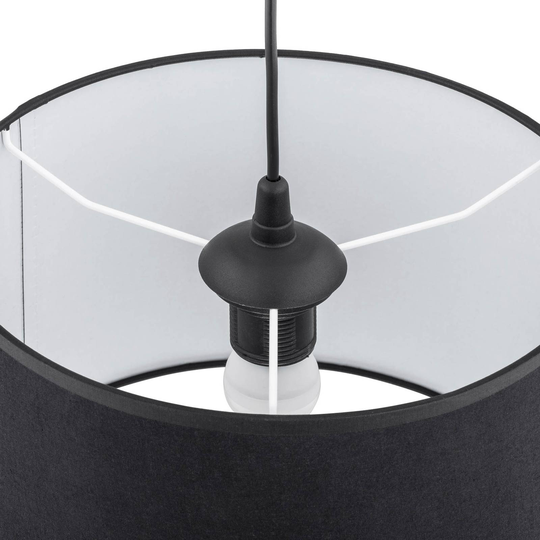 Hänglampa Rondo, svart, Ø 30 cm