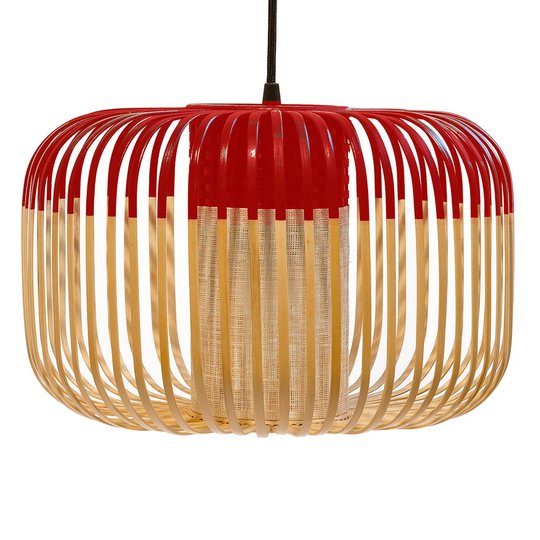 Forestier Bamboo Light S pendellampa 35 cm röd