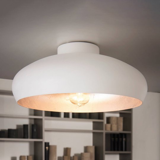 Vit-silverfärgad taklampa Mogano