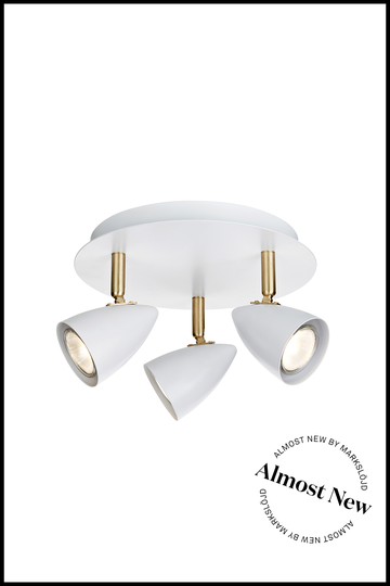 ALMOST NEW - CIRO CEILING 3L WHITE/BRASS