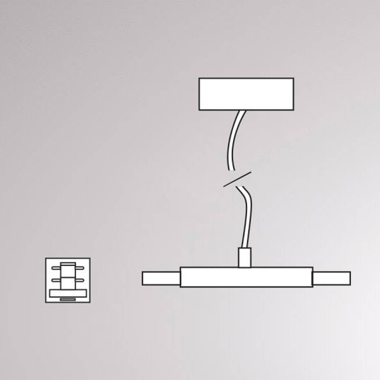 Mellananslutning Volare kabel 1 m takkåpa krom