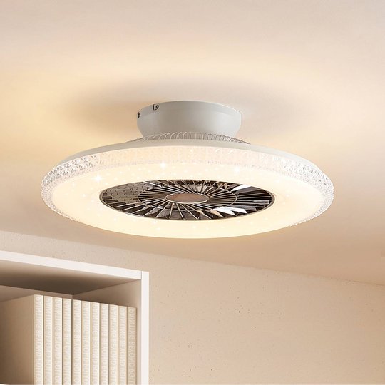Lindby Ordanio LED-takfläkt med ljus