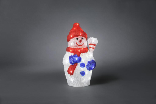 Liten snögubbe 48 LED 38cm (Röd)