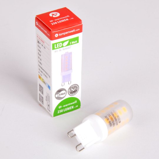 G9 3 W 830 LED-filament-lampa, dimbar