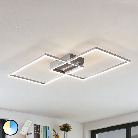 LED-taklampa Quadra, dimbar, 2 ljuskällor, 75 cm
