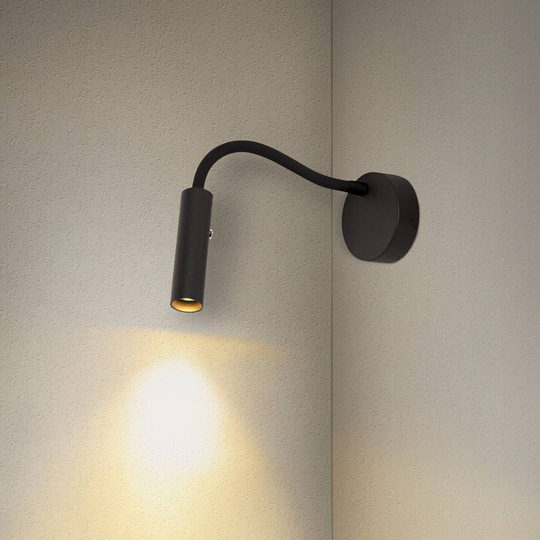 SLV Karpo Goose LED-vägglampa, dimbar, svart
