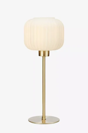 Sober Bordslampa Small Borstad mässing/Vit