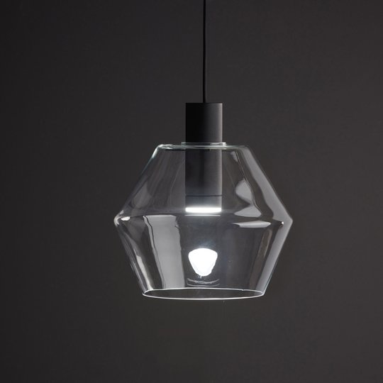 Pendellampa Diament med glasskärm