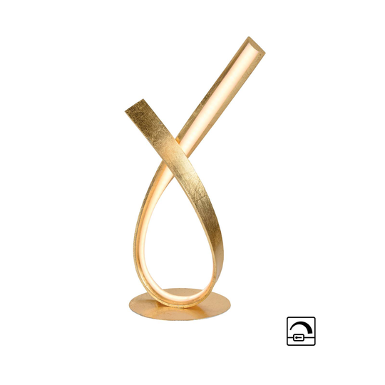 Paul Neuhaus Linda LED-bordslampa guld med dimmer
