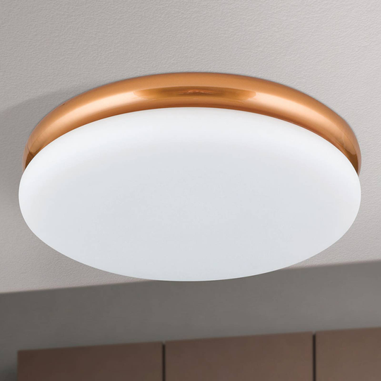 LED-taklampa James med metallhölje, koppar