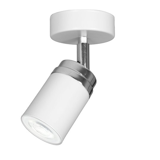 Takspotlight Reno, 1 lampa, vit/krom