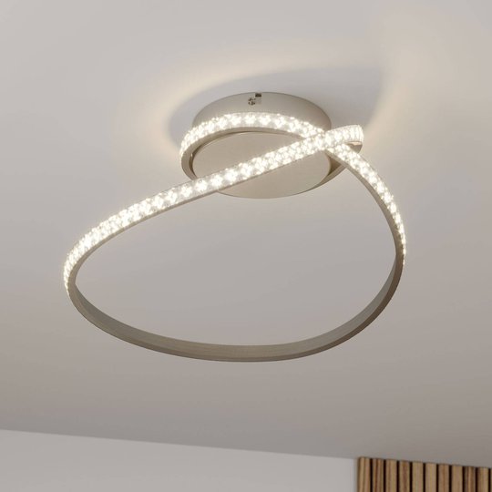 Lindby Criostal LED-taklampa med RGB-växling