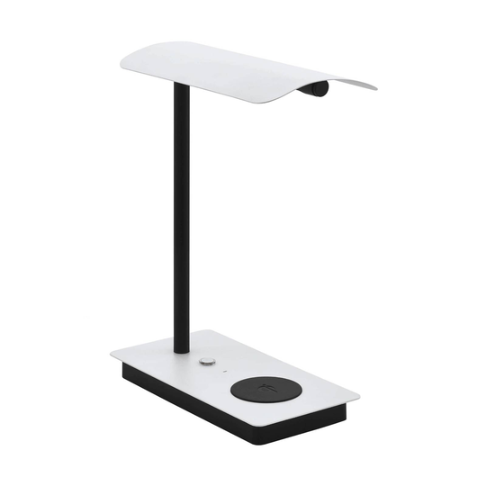 LED-bordslampa Arenaza, dimbar, QI, vit