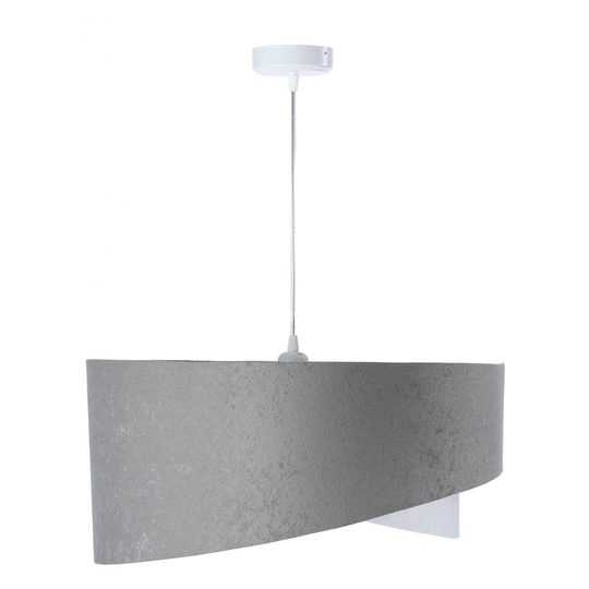 Pendellampa Vivien trefärgad grå/vit/silver