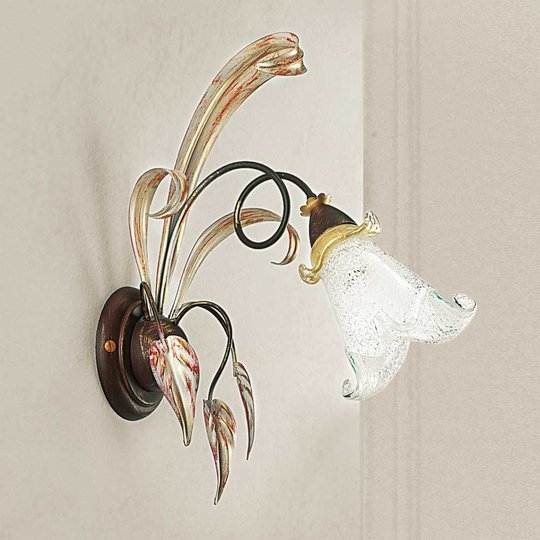 Blommig vägglampa Giuseppe