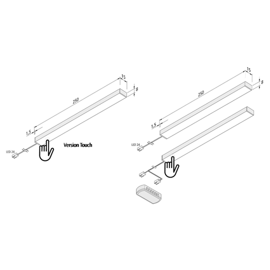 LED-bänklampa Add-On Mini 3 000 K