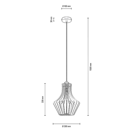 Envolight Floj hänglampa, björkplywood Ø 30 cm