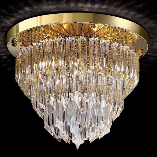 Rund taklampa Archimede förgylld