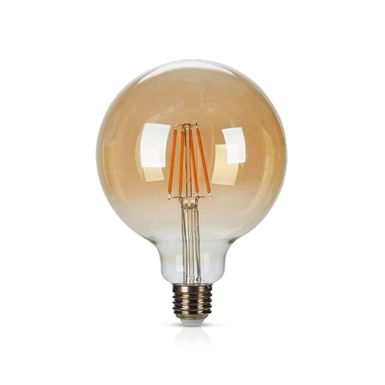 LED-globlampa E27 6W filament 2 000 K guld dimbar