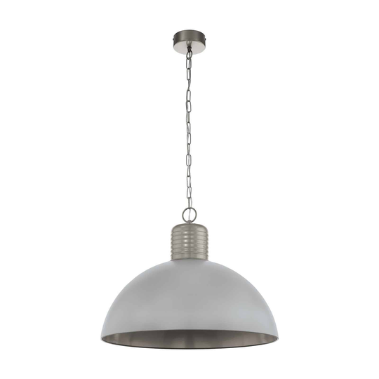 Pendellampa Coldridge aluminiumskärm 65 cm pärlgrå