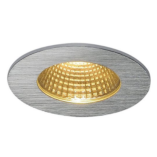Aluminiumfärgad LED-takinbyggnadslampa Patta-I
