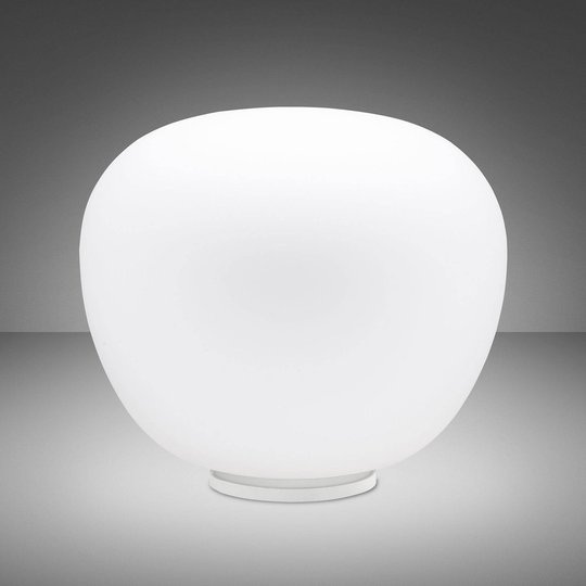 Fabbian Lumi Mochi bordslampa, liggande, Ø 45 cm