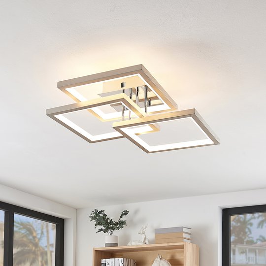 Lucande Avilara LED-taklampa, 57 cm x 57 cm