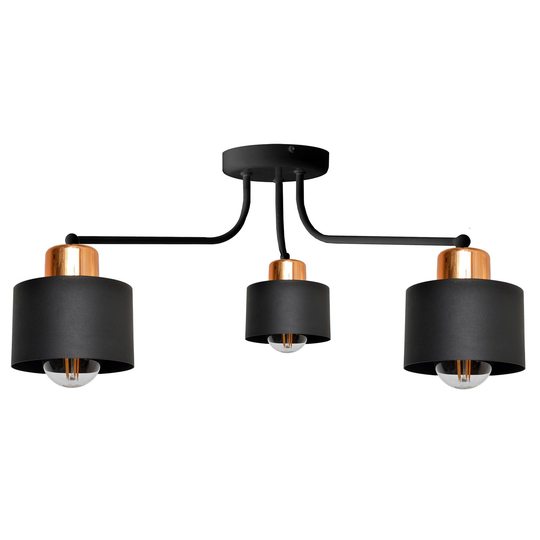 Taklampa Edison II, 3 lampor