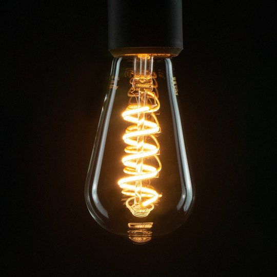 SEGULA LED-lampa rustisk curved E27 6W 1 900 K